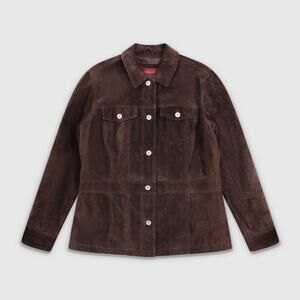 Vintage 90s Brown Suede Jacket